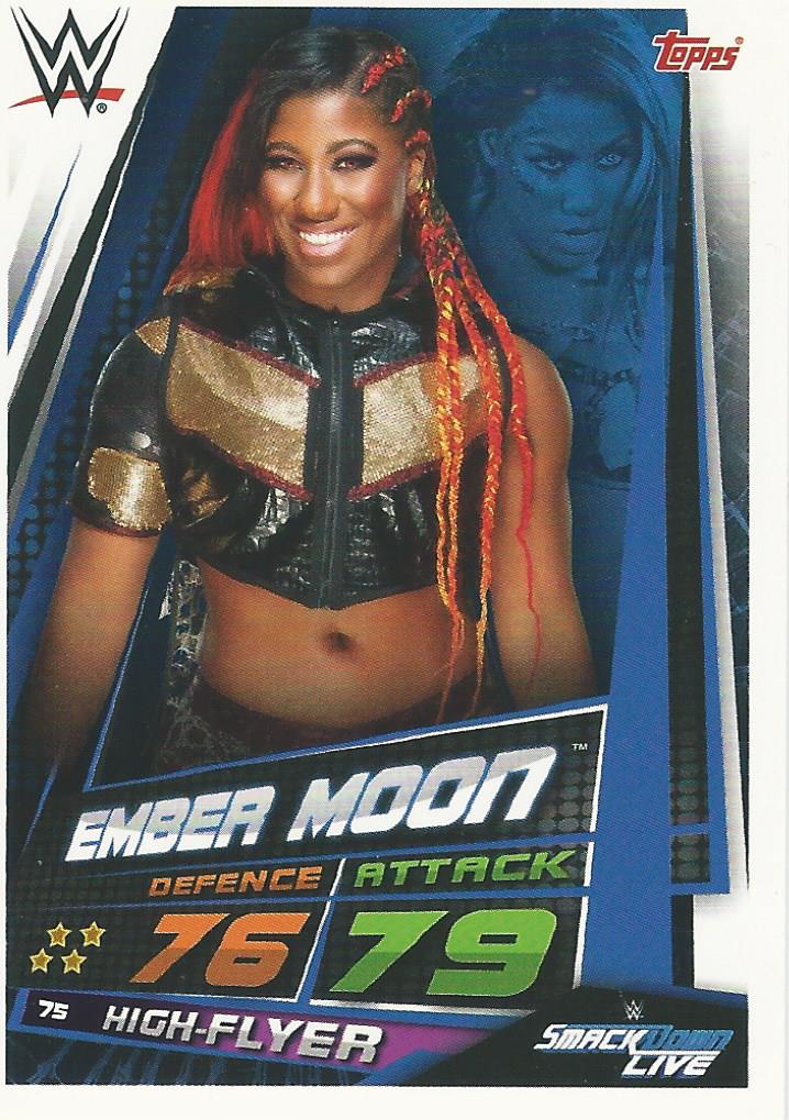 WWE Topps Slam Attax Universe 2019 Trading Card Ember Moon No.75