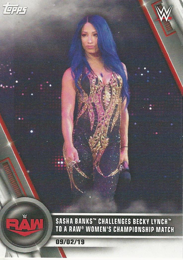 WWE Topps Women Division 2020 Trading Cards Sasha Banks No.75