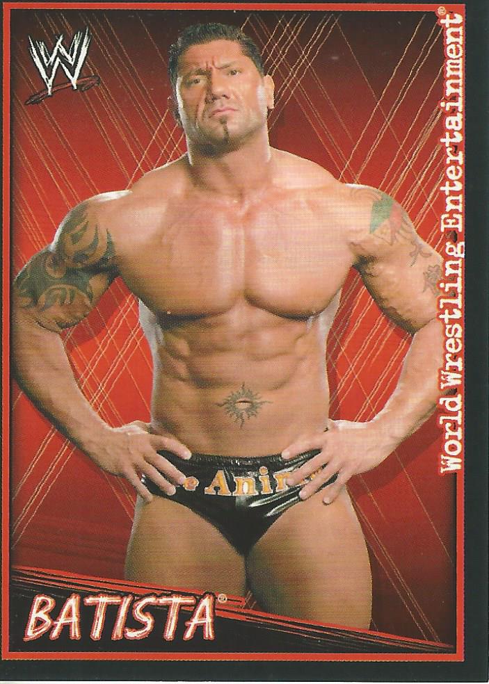 WWE Topps Superstars Uncovered 2007 Sticker Collection Batista No.76