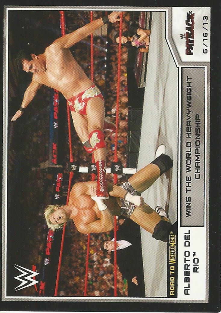 WWE Topps Road to Wrestlemania 2014 Trading Cards Alberto Del Rio No.16