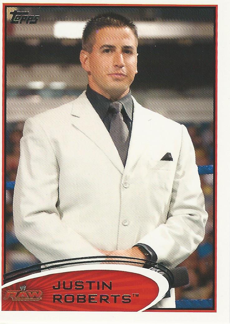 WWE Topps 2012 Trading Card Justin Roberts No.77