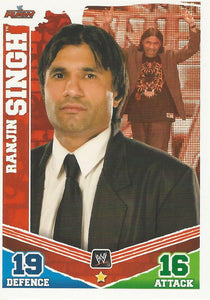 WWE Topps Slam Attax Mayhem 2010 Trading Card Ranjin Singh No.77