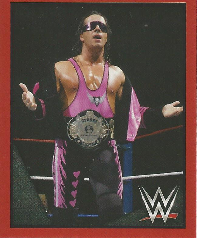 WWE Topps Then Now Forever 2016 Stickers Bret Hart No.77
