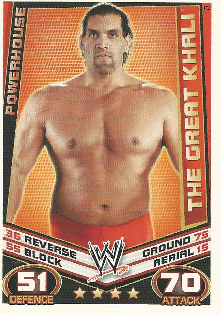 WWE Topps Slam Attax Rebellion 2012 Trading Card The Great Khali No.77