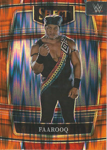 WWE Panini Select Trading Cards 2022 Faarooq No.77 Orange Flash