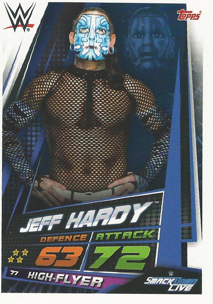 WWE Topps Slam Attax Universe 2019 Trading Card Jeff Hardy No.77