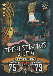 WWE Topps Slam Attax Live 2018 Trading Card Lita vs Trish Stratus No.77