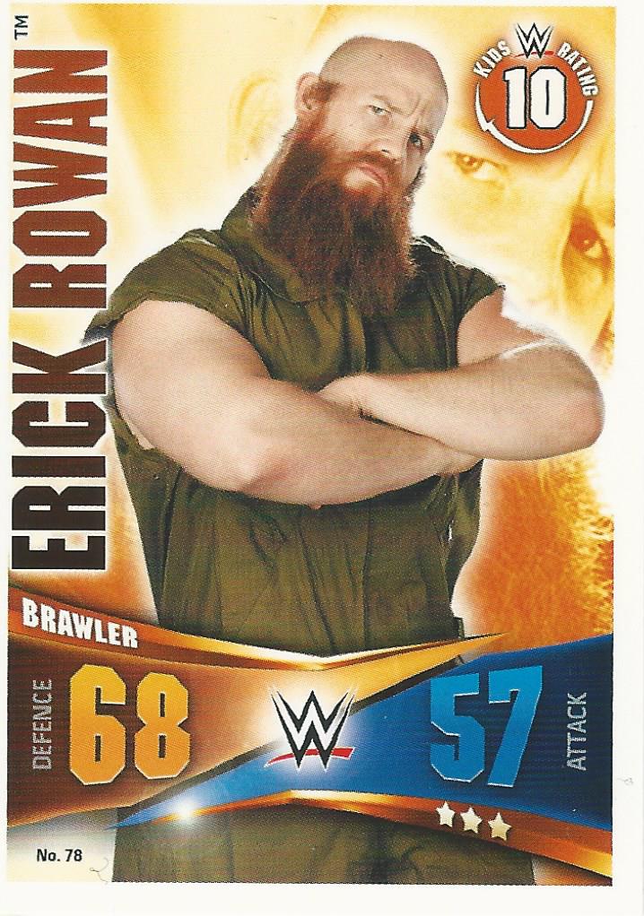 WWE Topps Slam Attax Rivals 2014 Trading Card Erick Rowan No.78