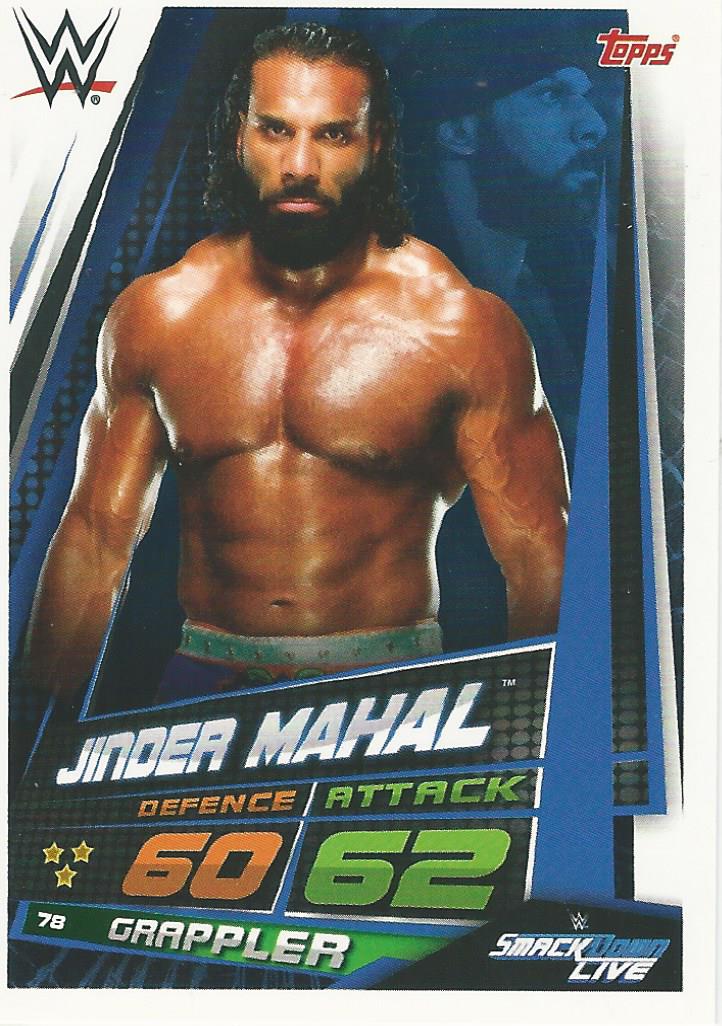 WWE Topps Slam Attax Universe 2019 Trading Card Jinder Mahal No.78