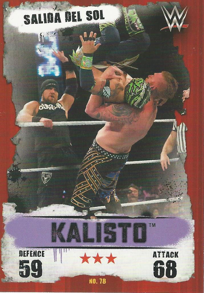 WWE Topps Slam Attax Takeover 2016 Trading Card Kalisto No.78