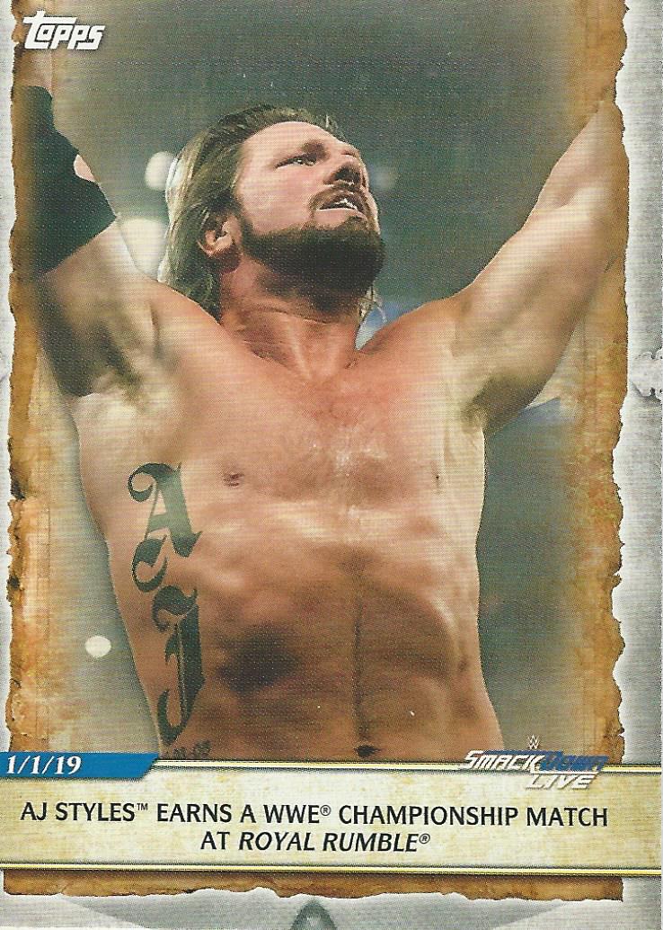 WWE Topps Road to Wrestlemania 2020 Trading Cards AJ Styles No.78