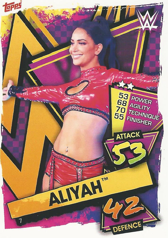 WWE Topps Slam Attax 2021 Trading Card Aliyah No.7