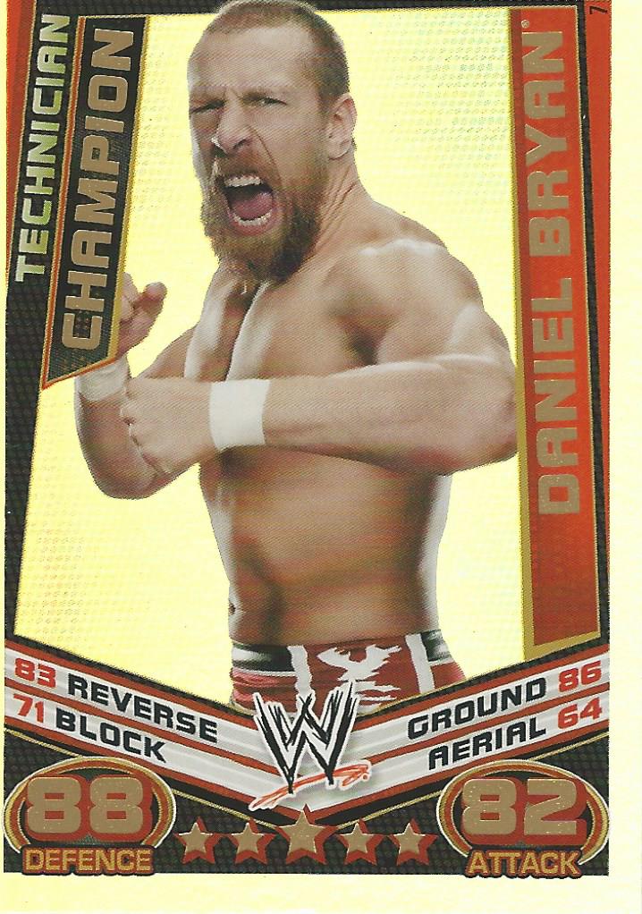 WWE Topps Slam Attax Rebellion 2012 Trading Card Daniel Bryan Champion No.7