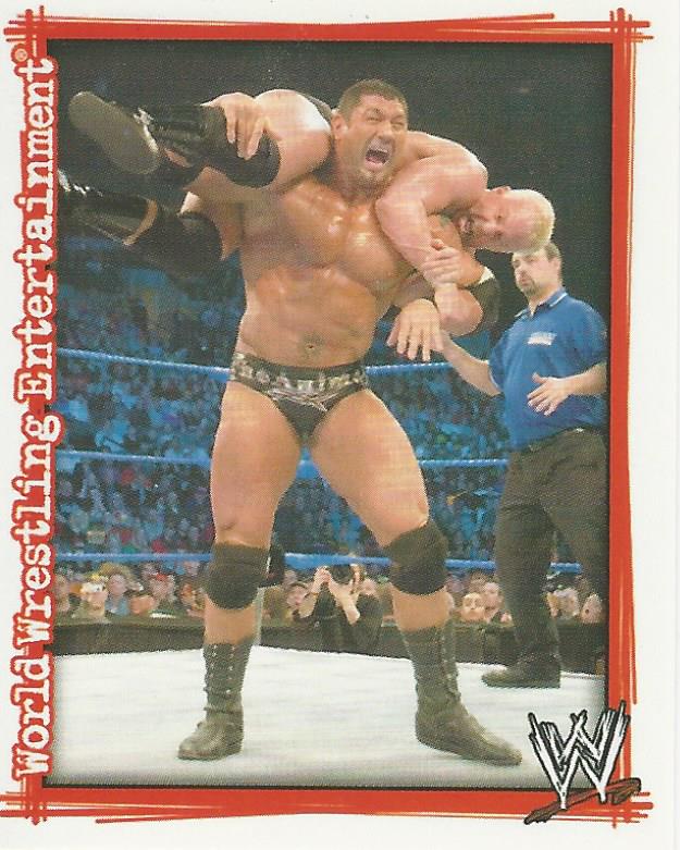 WWE Topps Superstars Uncovered 2007 Sticker Collection Batista No.80