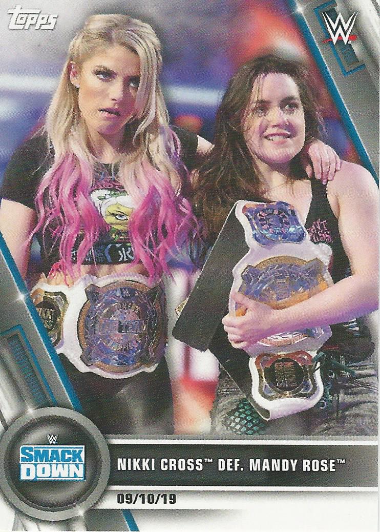 WWE Topps Women Division 2020 Trading Cards Alexa Bliss and Nikki Cross No.80