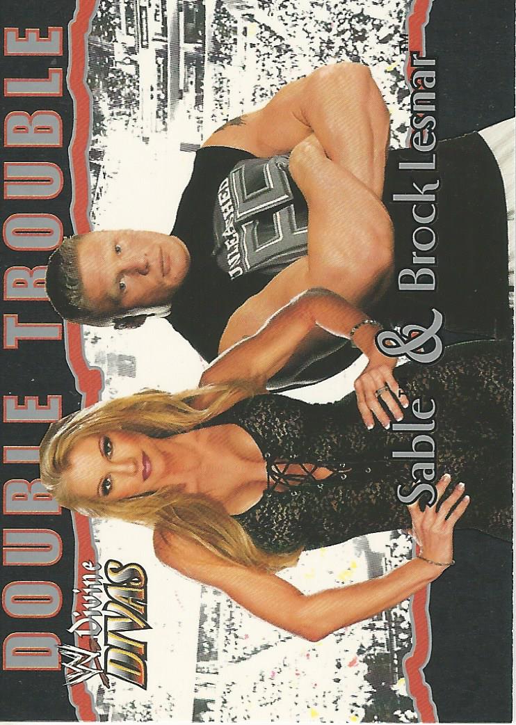 WWE Fleer Divine Divas Trading Card 2003 Double Trouble Brock Lesnar and Sable No.81