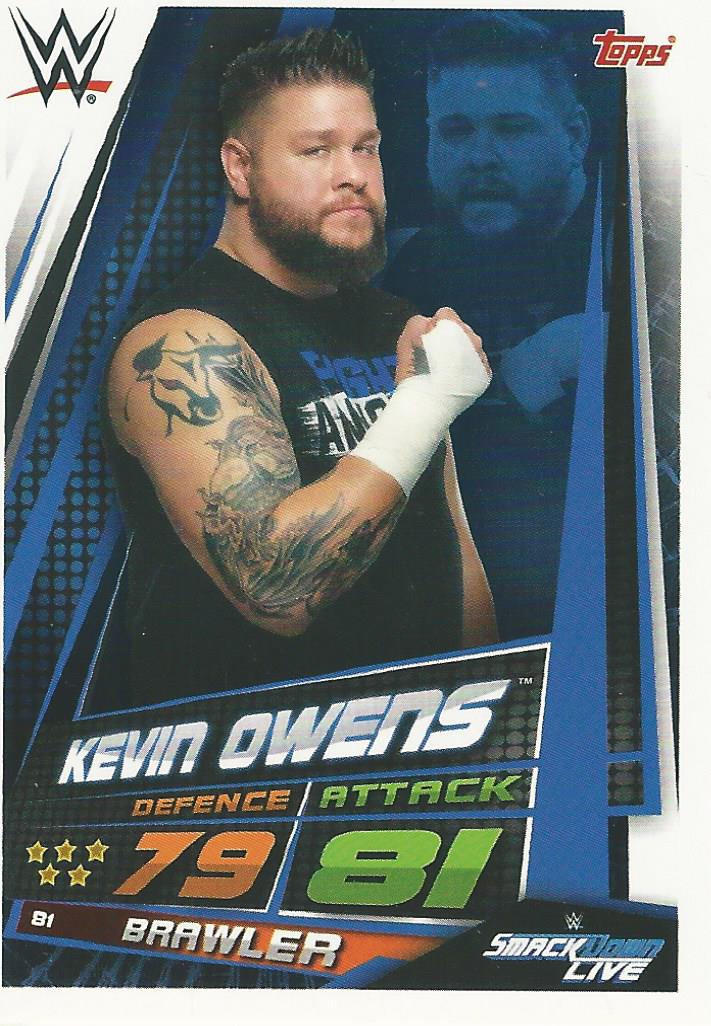 WWE Topps Slam Attax Universe 2019 Trading Card Kevin Owens No.81