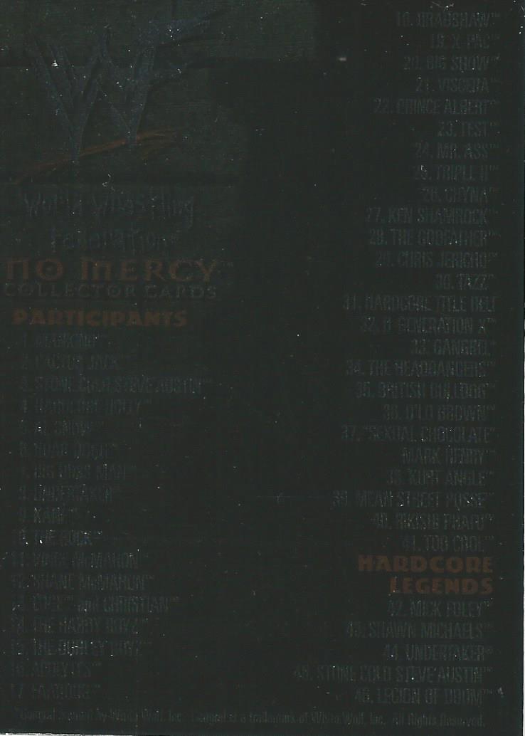 WWF No Mercy 2000 Trading Cards Checklist No.81