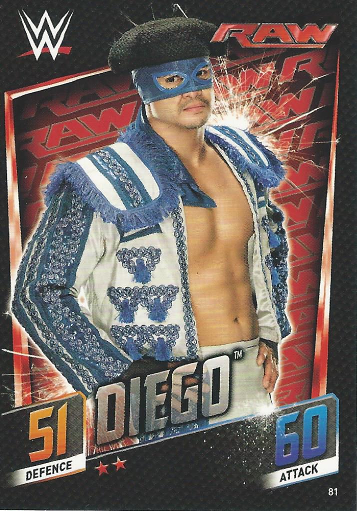 WWE Topps Slam Attax 2015 Then Now Forever Trading Card Diego No.81