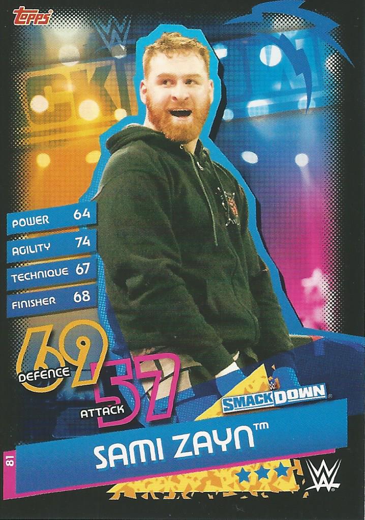 WWE Topps Slam Attax Reloaded 2020 Trading Card Sami Zayn No.81