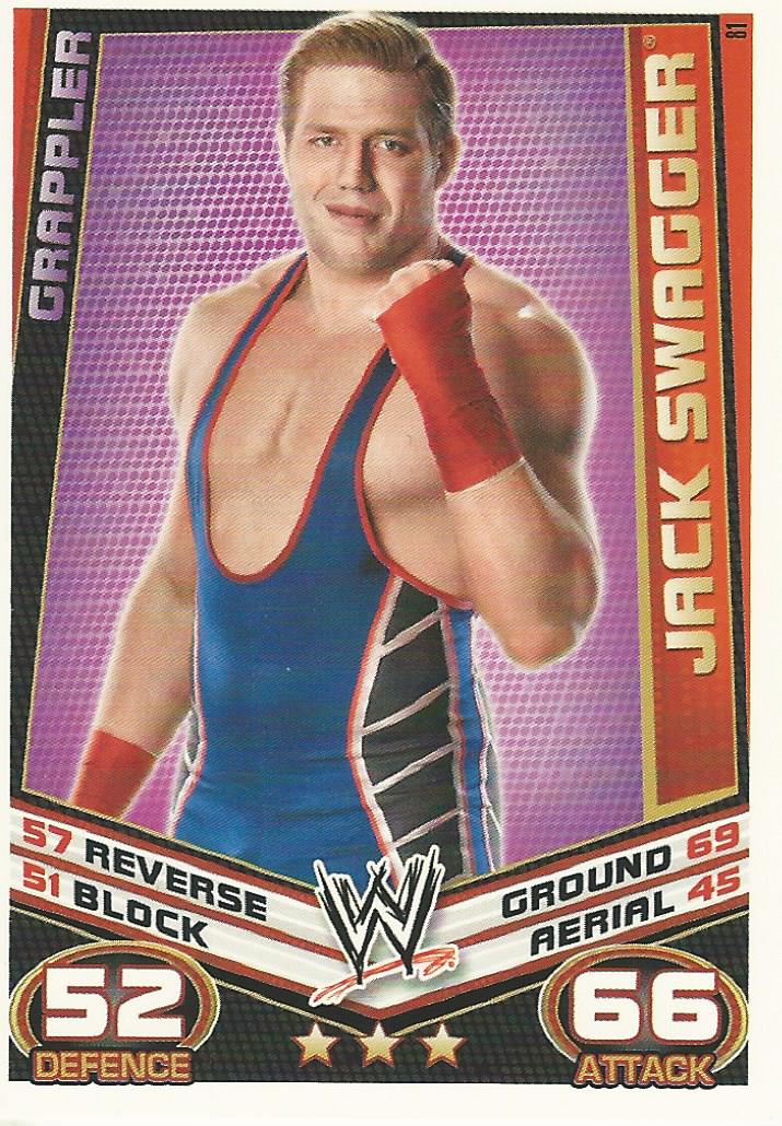 WWE Topps Slam Attax Rebellion 2012 Trading Card Jack Swagger No.81