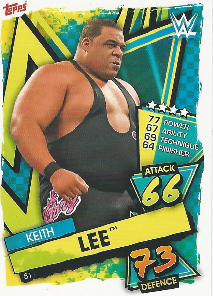 WWE Topps Slam Attax 2021 Trading Card Keith Lee No.81