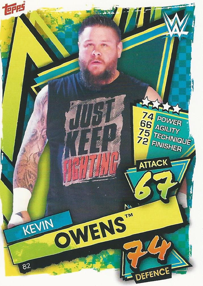 WWE Topps Slam Attax 2021 Trading Card Kevin Owens No.82