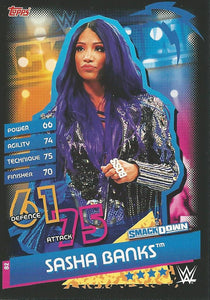 WWE Topps Slam Attax Reloaded 2020 Trading Card Sasha Banks No.82