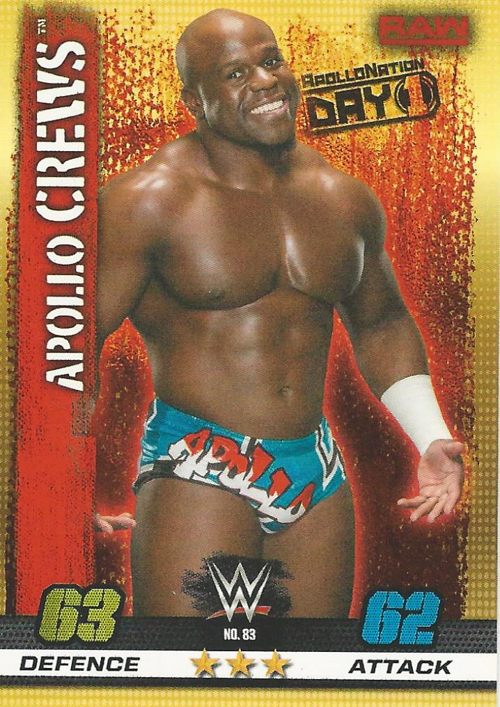 WWE Topps Slam Attax 10th Edition Trading Card 2017 Apollo Crews No.83