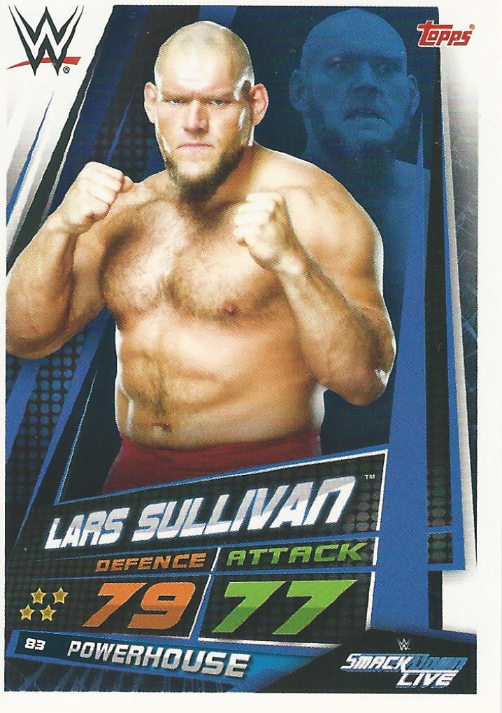 WWE Topps Slam Attax Universe 2019 Trading Card Lars Sullivan No.83