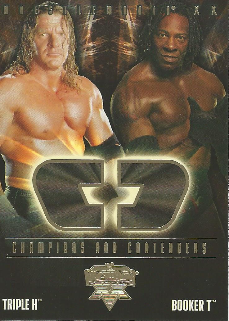 WWE Fleer Wrestlemania XX Trading Card 2004 Triple H vs Booker T CC 4 of 17