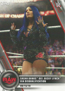 WWE Topps Women Division 2020 Trading Cards Sasha Banks No.84