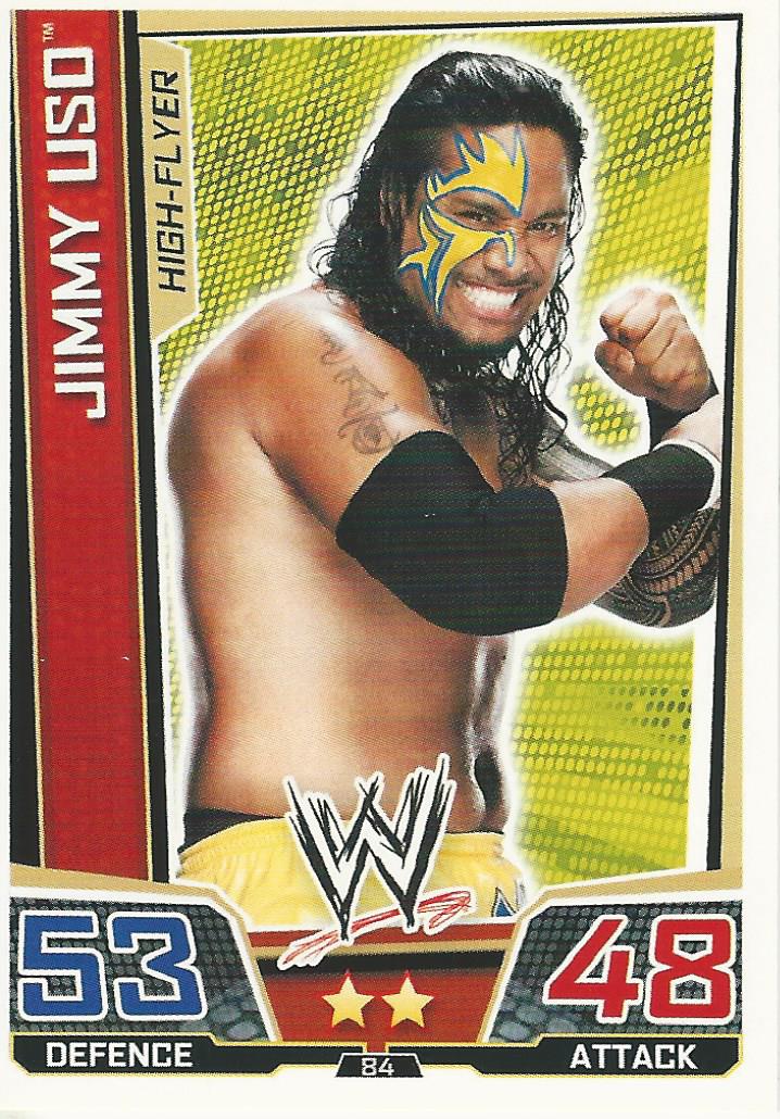 WWE Slam Attax Superstars 2013 Trading Card Jimmy Uso No.84