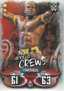 WWE Topps Slam Attax Live 2018 Trading Card Apollo Crews No.84