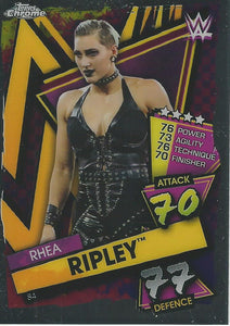 WWE Topps Slam Attax Chrome 2021 Trading Cards Rhea Ripley No.84