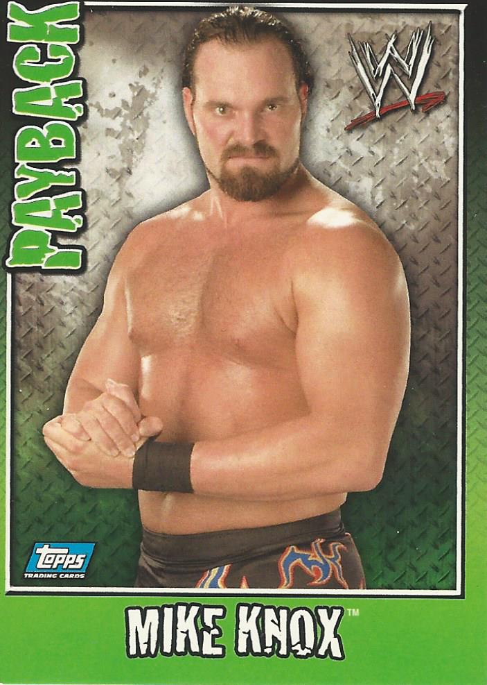WWE Topps Payback 2006 Trading Card Mike Knox No.85