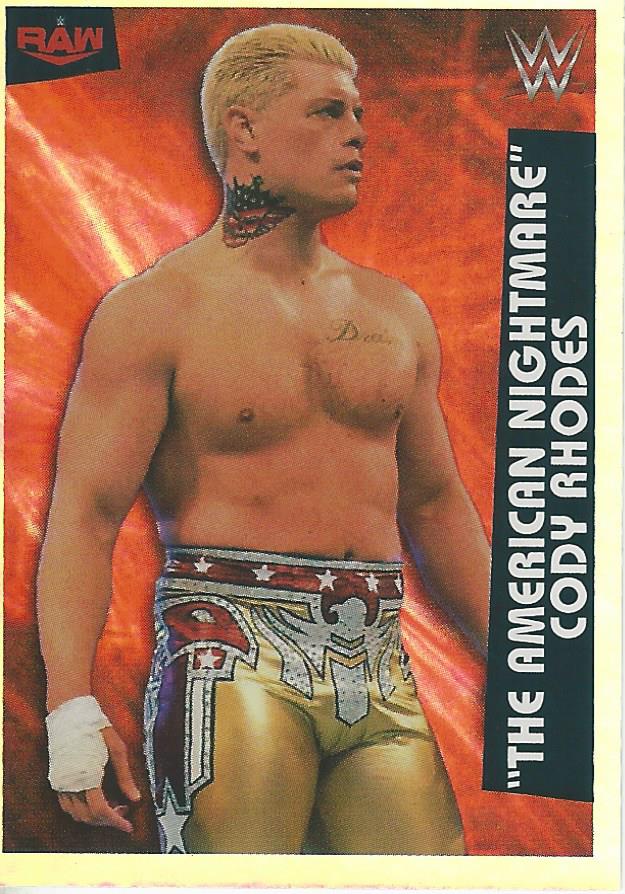 WWE Panini 2022 Sticker Collection Cody Rhodes Foil No.86