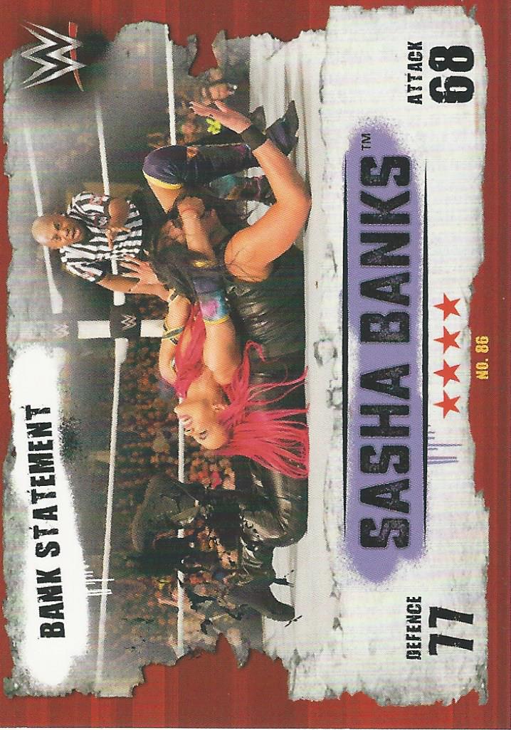 WWE Topps Slam Attax Takeover 2016 Trading Card Sasha Banks No.86