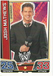 WWE Slam Attax Superstars 2013 Trading Card Josh Matthews No.86