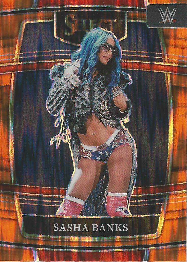 WWE Panini Select Trading Cards 2022 Sasha Banks No.86 Orange Flash