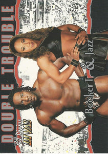 WWE Fleer Divine Divas Trading Card 2003 Double Trouble Booker T and Jazz No.87