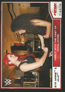 WWE Topps Road to Wrestlemania 2014 Trading Cards Eva Marie and Jojo No.27