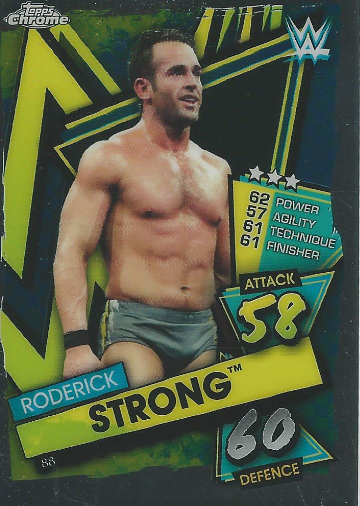 WWE Topps Slam Attax Chrome 2021 Trading Cards Roderick Strong No.88