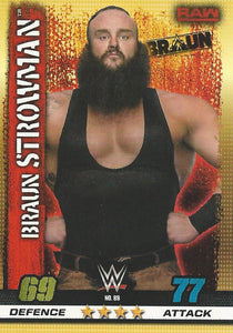 WWE Topps Slam Attax 10th Edition Trading Card 2017 Braun Strowman No.88