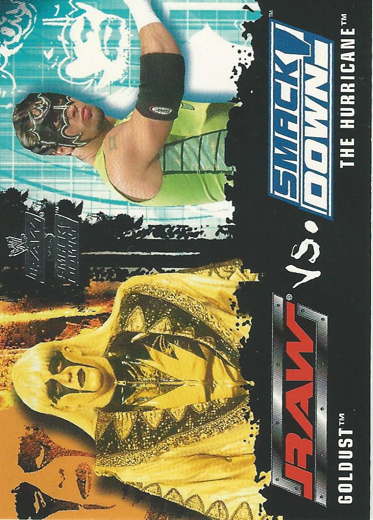 WWE Fleer Raw vs Smackdown Trading Card 2002 Goldust vs Hurricane No.88