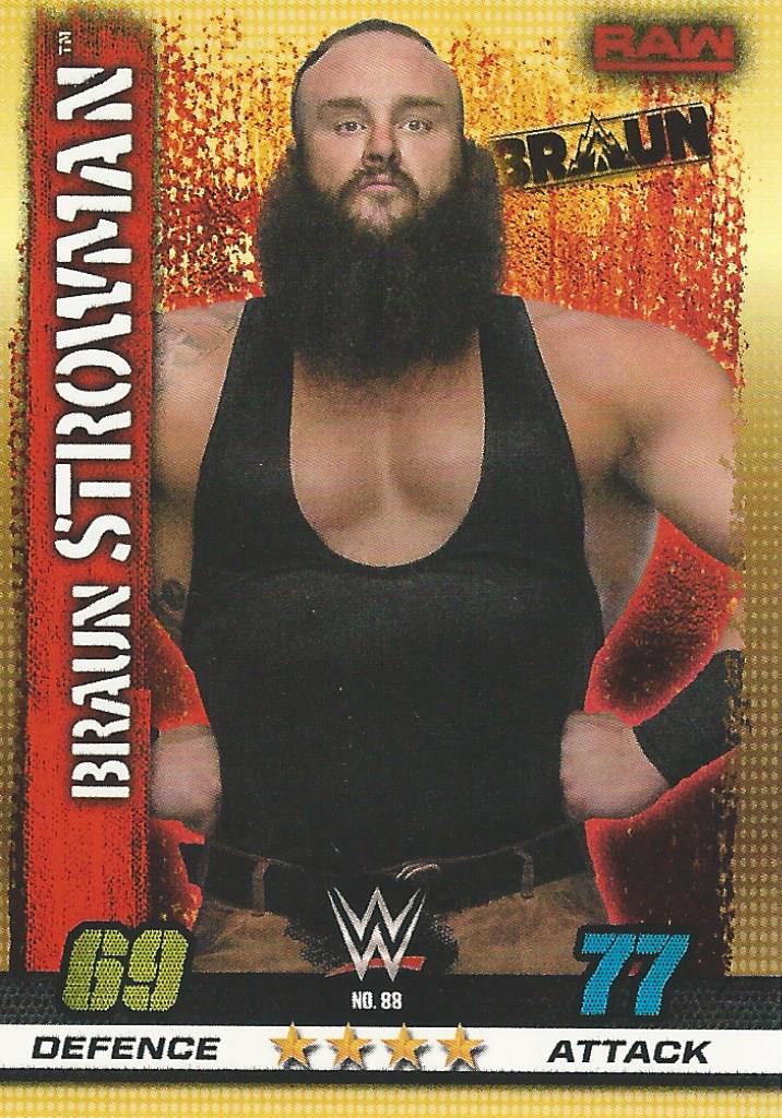 WWE Topps Slam Attax 10th Edition Trading Card 2017 Braun Strowman No.88