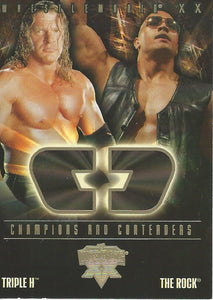 WWE Fleer Wrestlemania XX Trading Card 2004 Triple H vs The Rock CC 10 of 17