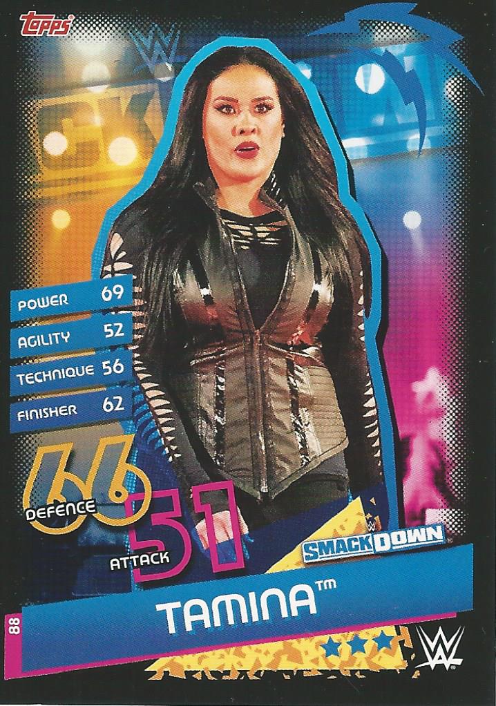 WWE Topps Slam Attax Reloaded 2020 Trading Card Tamina No.88