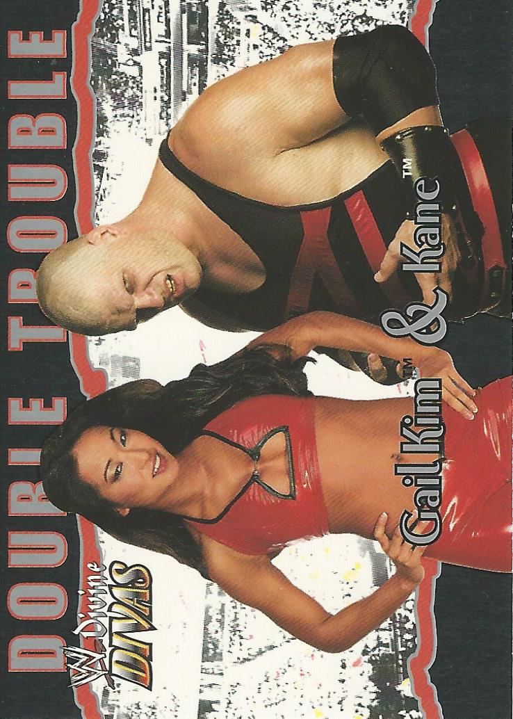 WWE Fleer Divine Divas Trading Card 2003 Double Trouble Kane and Gail Kim No.88