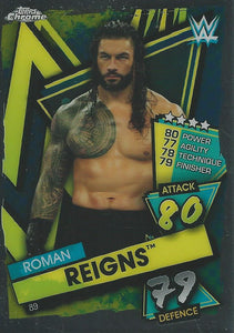 WWE Topps Slam Attax Chrome 2021 Trading Cards Roman Reigns No.89